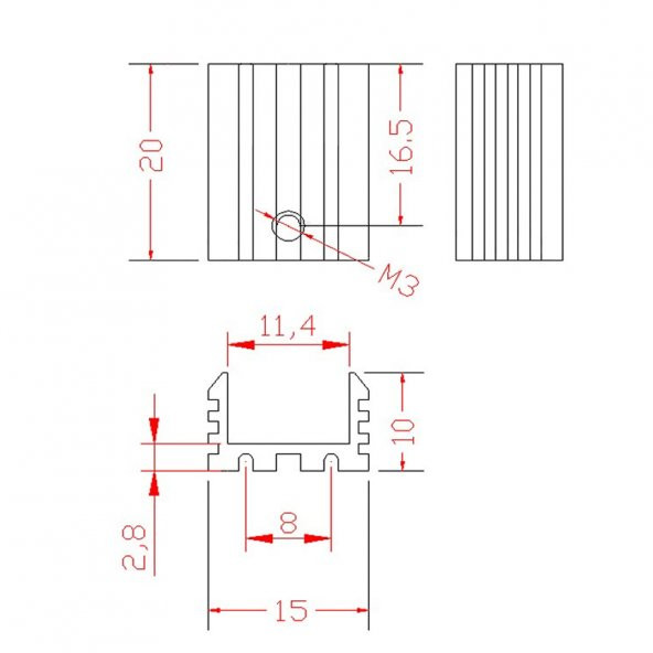 TO220 Aluminyum Soğutucu Set Radyatör Entegre Transistör Mosfet - 7