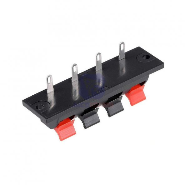 4Lü Hoparlör Terminal Soketi Panel Montaj Tip Yaylı Speaker Ses - 3