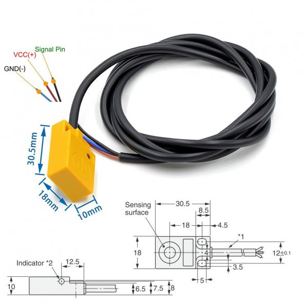 TL-W5MC1 Endüktif 5Mm Metal Algılayıcı Sensör Npn No Temassız - Resim 5
