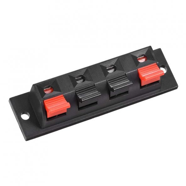 4Lü Hoparlör Terminal Soketi Panel Montaj Tip Yaylı Speaker Ses - 5