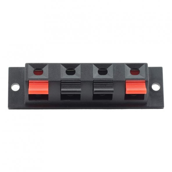 4Lü Hoparlör Terminal Soketi Panel Montaj Tip Yaylı Speaker Ses - 7