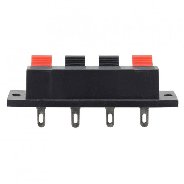 4Lü Hoparlör Terminal Soketi Panel Montaj Tip Yaylı Speaker Ses - 8