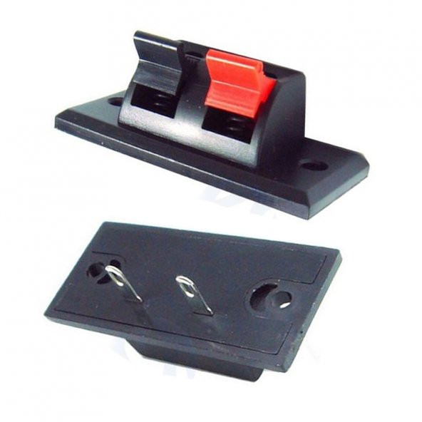 2 Li Hoparlör Terminal Soketi Panel Montaj Tip Yaylı Speaker Ses - Resim 8