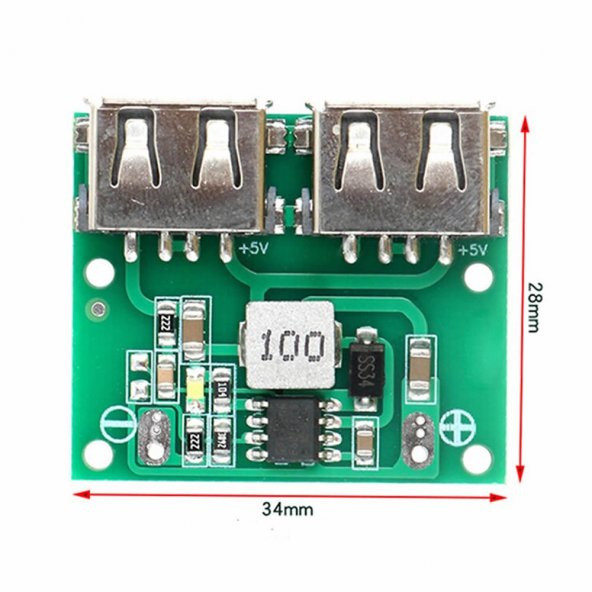 6-24V To 5V 3A Dual Usb Çıkış Voltaj Düşürücü Hw-681 2Xusb Çıkış - 5