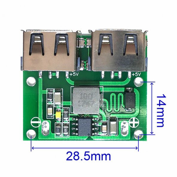 6-24V To 5V 3A Dual Usb Çıkış Voltaj Düşürücü Hw-681 2Xusb Çıkış - 6