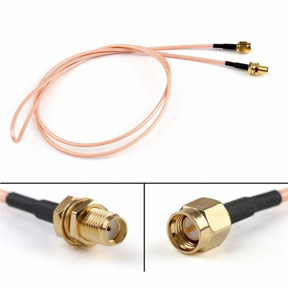 Rg316 100Cm Erkek Dişi Sma Kablo 1 Metre Rf Uzatma Kablosu 50 Ohm - 2