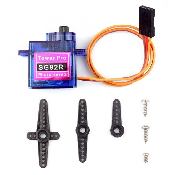 Tower Pro Sg92R 12Gr Micro Servo Motor 2.5Kg 4,8V Plastik Dişli