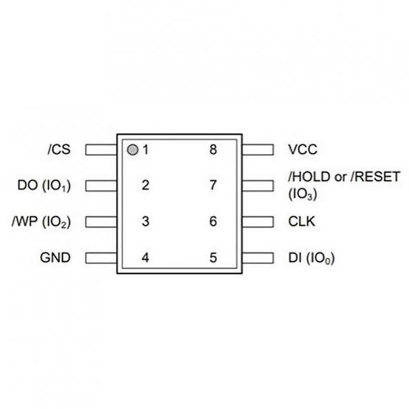 Winbond W25Q64JVSIQ 64M-Bit Seri Flash 3.3V SPI Hafıza Entegresi - Resim 8