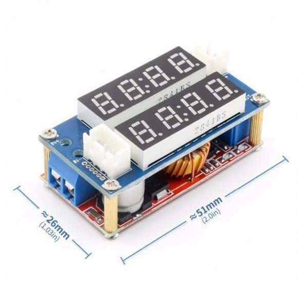 XL4015 Ayarlanabilir Voltaj ve Akım Kontröllü Güç Kaynağı Voltmetre Ampermetre Göstergeli Step-Down - 5