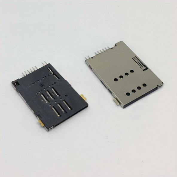 MUP-C720 6 Pin Sim Kart Soketi SIM Holder Push-Push Smd Tip 2.54
