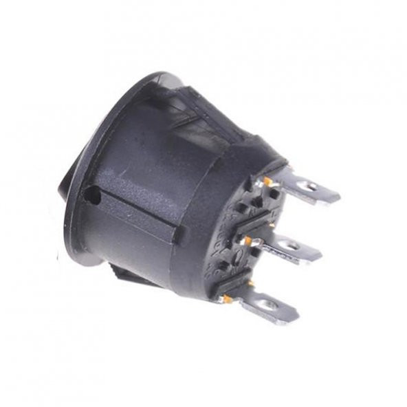 Yuvarlak 3 Pin Anahtar Rocker Switch Mini Buton Siyah 3 Durumlu - 1
