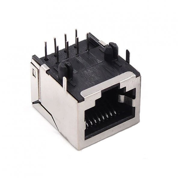 8P8C Metal RJ45 Soket Ethernet Bağlantı Soketi 8 Pin Pcb Montaj