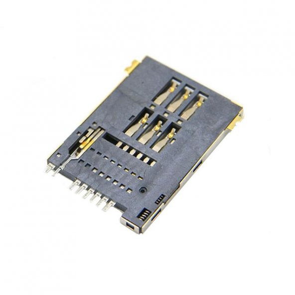 MUP-C720 6 Pin Sim Kart Soketi SIM Holder Push-Push Smd Tip 2.54 - 2