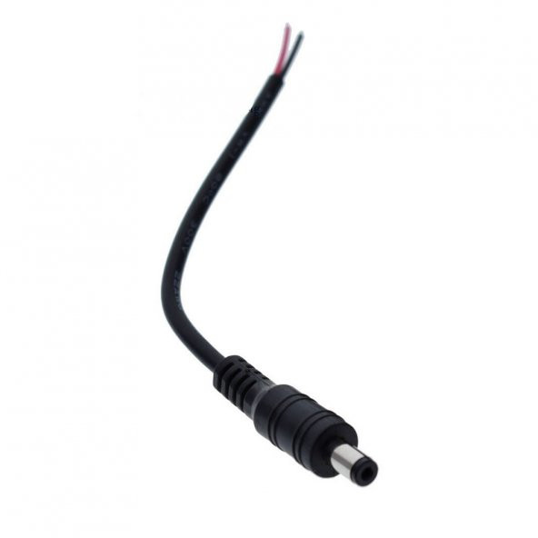 5.5mm x 2.1mm 15cm Adaptör Kablosu Erkek 22AWG 80 Derece 300V - 3