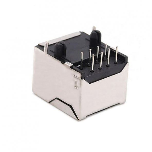 8P8C Metal RJ45 Soket Ethernet Bağlantı Soketi 8 Pin Pcb Montaj - Resim 3