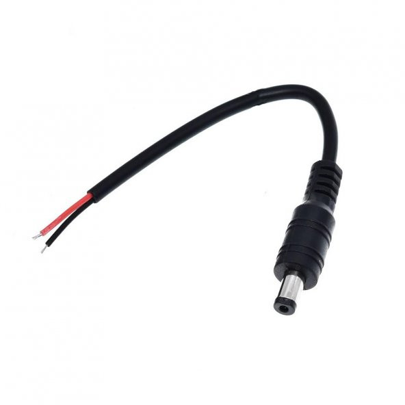 5.5mm x 2.1mm 15cm Adaptör Kablosu Erkek 22AWG 80 Derece 300V - 4