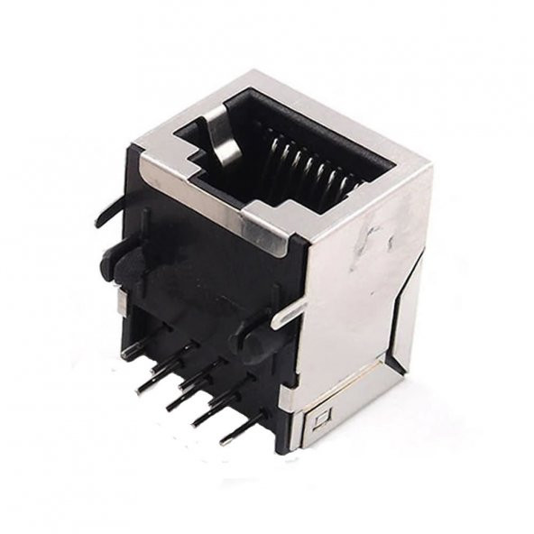 8P8C Metal RJ45 Soket Ethernet Bağlantı Soketi 8 Pin Pcb Montaj - Resim 4