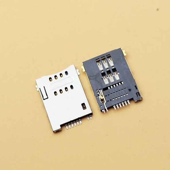 MUP-C720 6 Pin Sim Kart Soketi SIM Holder Push-Push Smd Tip 2.54 - 7