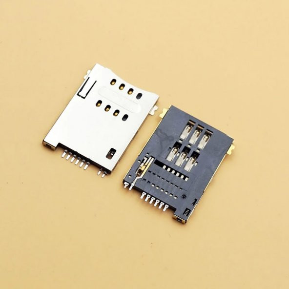 MUP-C720 6 Pin Sim Kart Soketi SIM Holder Push-Push Smd Tip 2.54 - 8