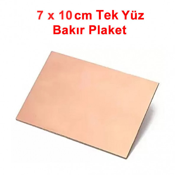 7x10cm Tek Yüz Bakır Plaket Pcb Elektronik Baskı Devre Prototip Test Deney Deneme Kartı FR4 Levha - Resim 2
