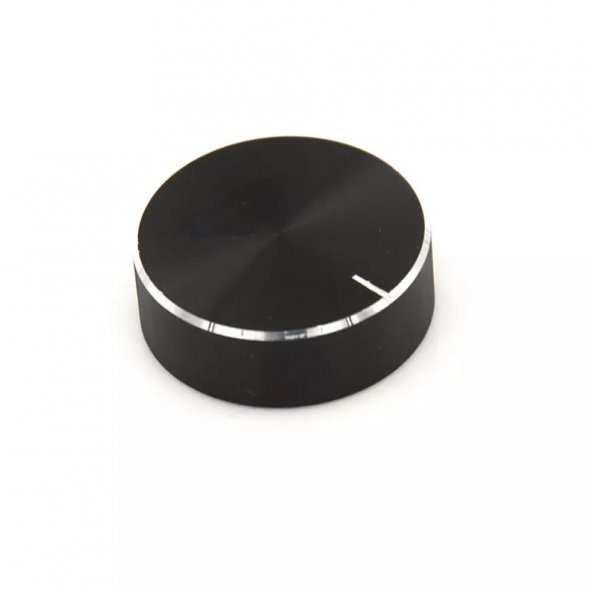 Alüminyum Pot Başlığı 30mm 6mm Tırtıklı Mil Siyah Metal Rotary Enkoder Potansiyometre Ses Kontrol
