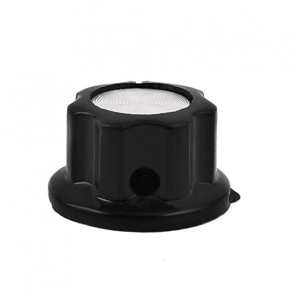 Plastik Pot Başlığı 16mm Siyah Gümüş Rotary Enkoder Ses Kontrol - 3