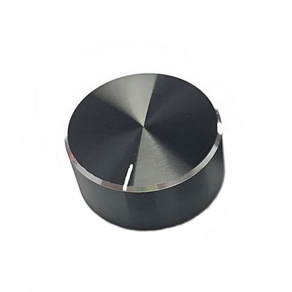 Alüminyum Pot Başlığı 30mm 6mm Tırtıklı Mil Siyah Metal Rotary Enkoder Potansiyometre Ses Kontrol - Resim 2