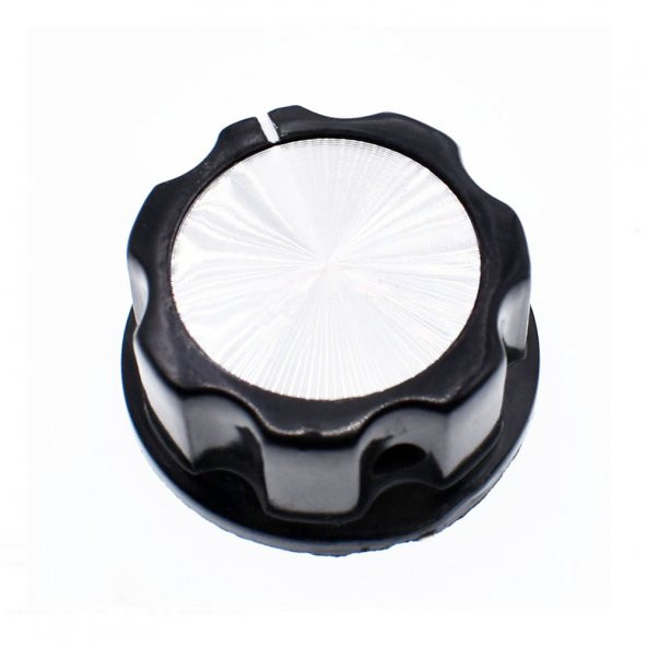 Plastik Pot Başlığı 16mm Siyah Gümüş Rotary Enkoder Ses Kontrol - 6