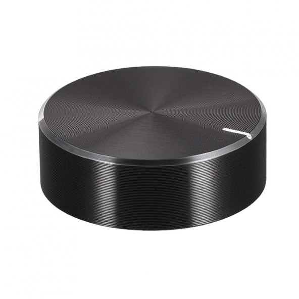 Alüminyum Pot Başlığı 30mm 6mm Tırtıklı Mil Siyah Metal Rotary Enkoder Potansiyometre Ses Kontrol - Resim 3