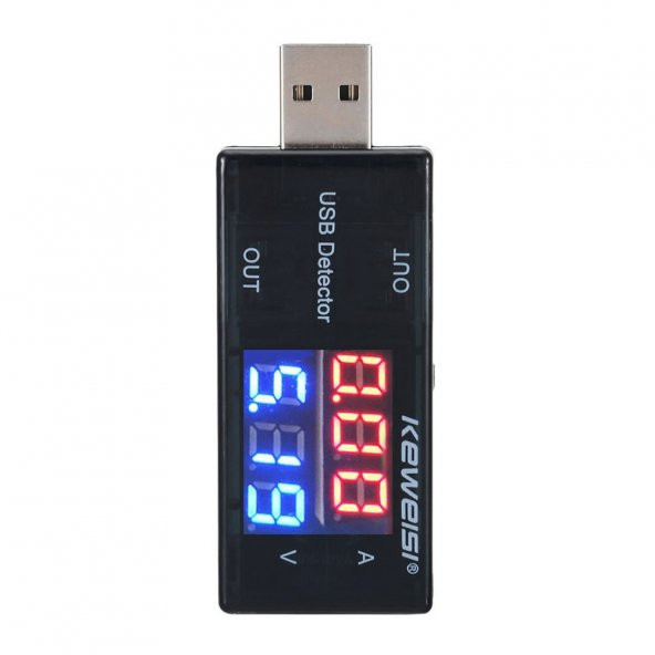 Çift Usb Çıkışlı Voltmetre Ampermetre Akım Voltaj İzleyici Şarj KWS-10VA - 3