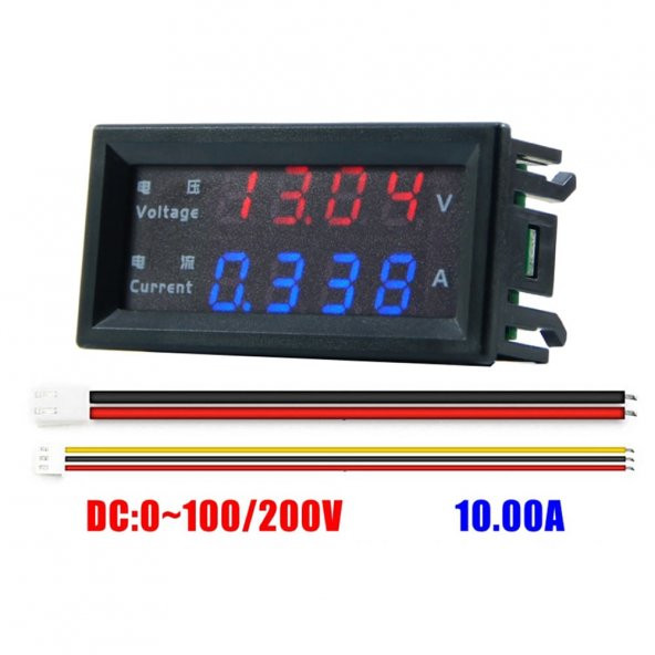 Panel Tip DC 0-200V 10A mV Voltmetre mA Ampermetre M4430 - 5