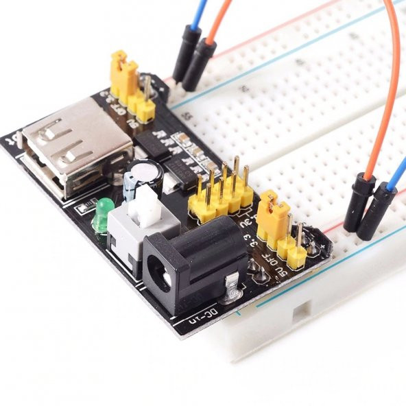 MB-102 Breadboard + 65 Parça Kablo Seti + Breadboard Güç Kaynağı - 5