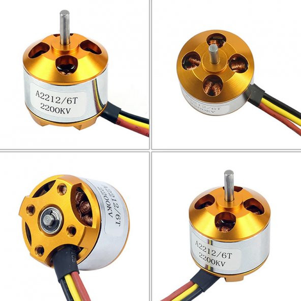 A2212 2200KV Fırçasız Motor Multicopter RC Drone 2S-3S Lipo - Resim 5