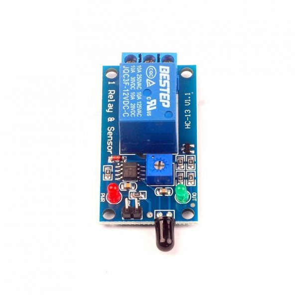 12V Röleli Alev Ateş Algılama Sensör Yangın Alarmı 80cm 60 Derece Açı - 6