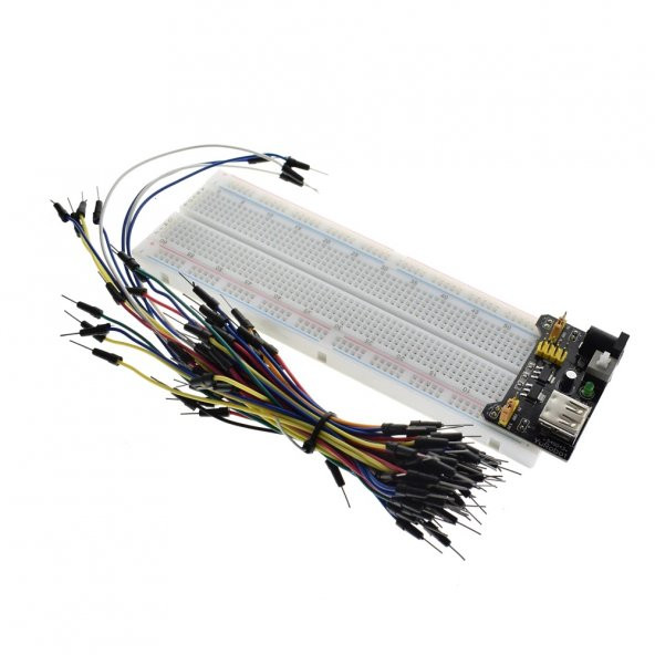 MB-102 Breadboard + 65 Parça Kablo Seti + Breadboard Güç Kaynağı - 6