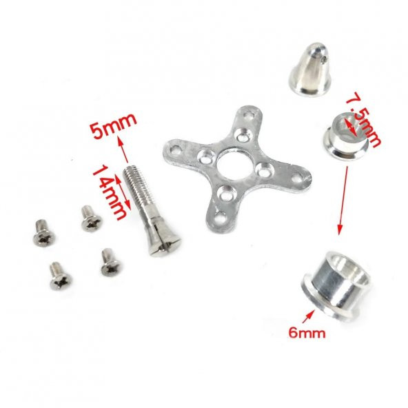 A2212 2200KV Fırçasız Motor Multicopter RC Drone 2S-3S Lipo - Resim 7