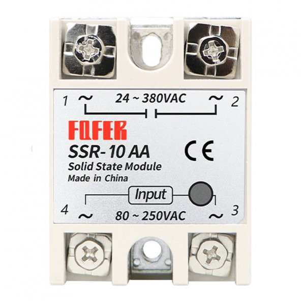 SSR-10AA SSR Röle SSR Tek Fazlı Solid State Röle 80-250V AC 10A