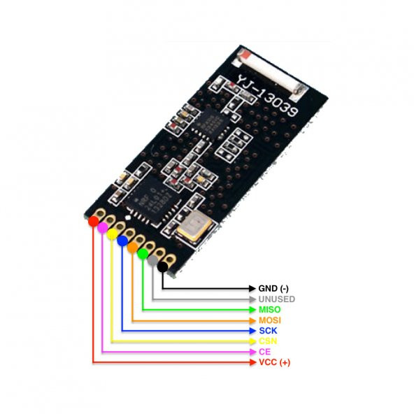 Smd NRF24L01+PA+LNA RF Alıcı Verici Modül 1000 metre 2.4GHz Kablo - 6