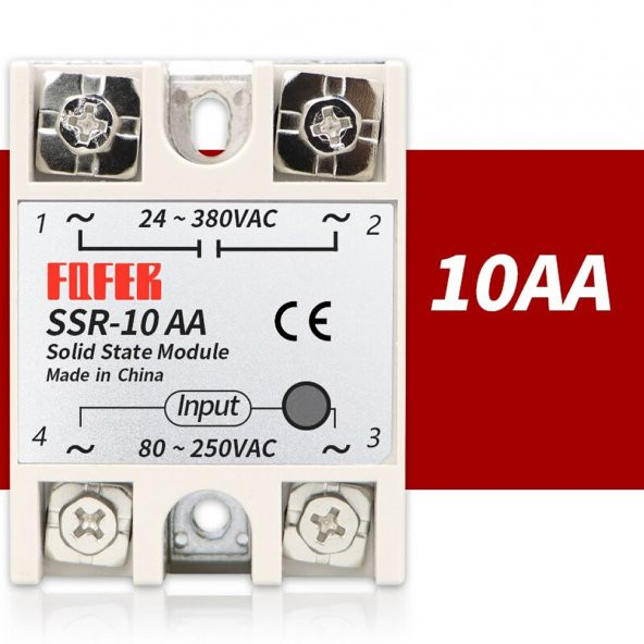 SSR-10AA SSR Röle SSR Tek Fazlı Solid State Röle 80-250V AC 10A - Resim 3