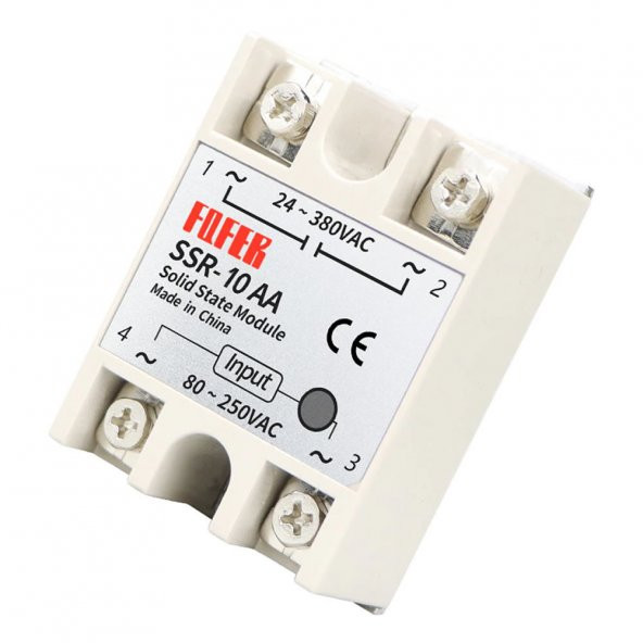 SSR-10AA SSR Röle SSR Tek Fazlı Solid State Röle 80-250V AC 10A - Resim 7