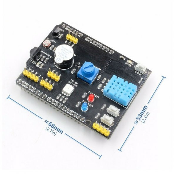Arduino Sensor Shield Çok Fonksiyonlu Sensör Kartı DHT11 LM35 LDR - Resim 7