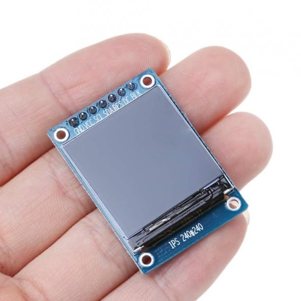 IPS 1.3 inch 7 Pin SPI 240x240 LCD TFT Modül Ekran HD Full Color - Resim 6