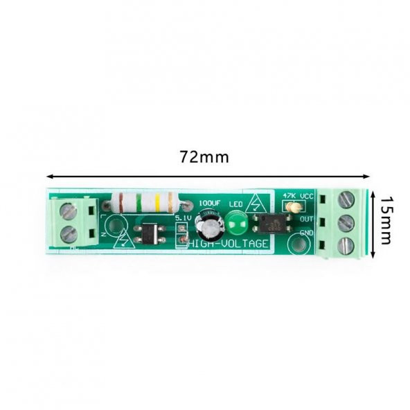 Optokuplör İzolasyonlu AC 220V Voltaj Algılayıcı Sensör Modül - 8