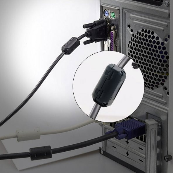 5mm Ferrit Halka Yüzük Filtre Kablo Gürültü Bastırıcı Azaltıcı - 7