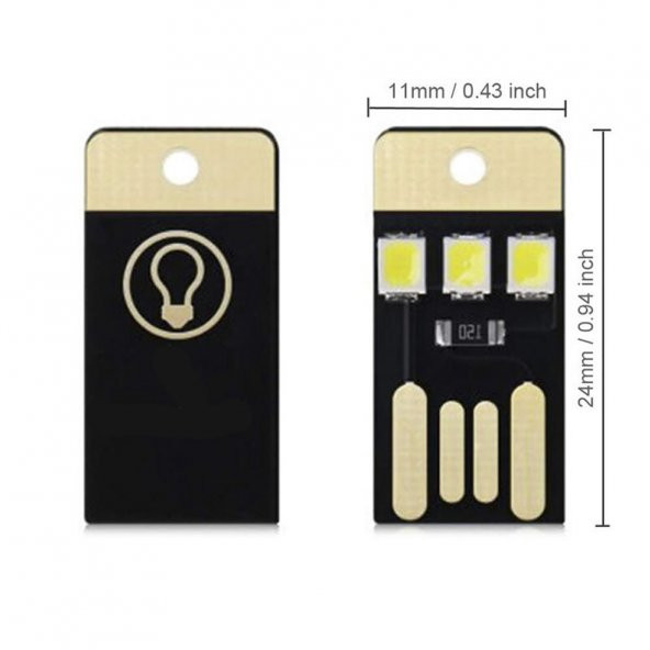 Usb Led Lamba Modülü Mini Çok İnce Led Işık Kamp Gece Lambası - 7
