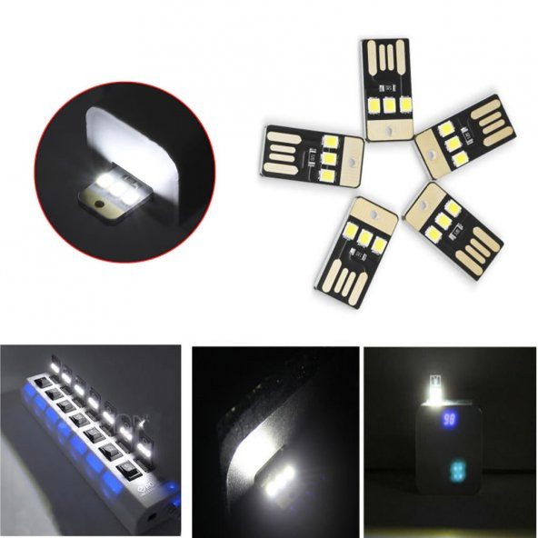 Usb Led Lamba Modülü Mini Çok İnce Led Işık Kamp Gece Lambası - 8