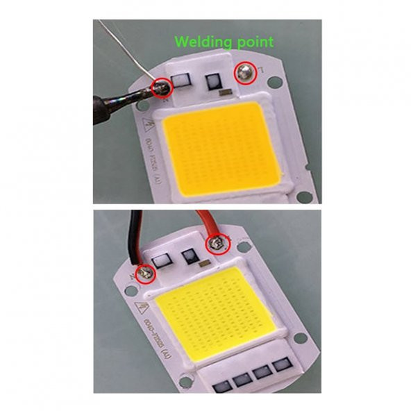 220V 50W Power Led Gün Işığı Warm White Projektör Cob Led Driver - 3