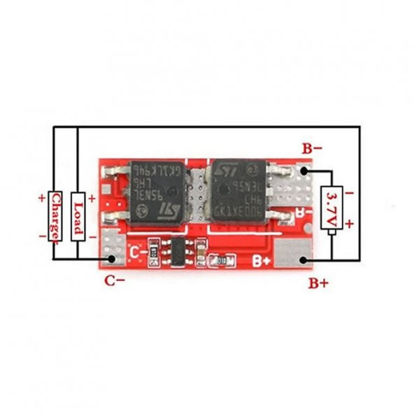 1S 10A BMS Lityum Pil Batarya Koruma Kartı 3.7V 18650 Lipo Li-ion - 8