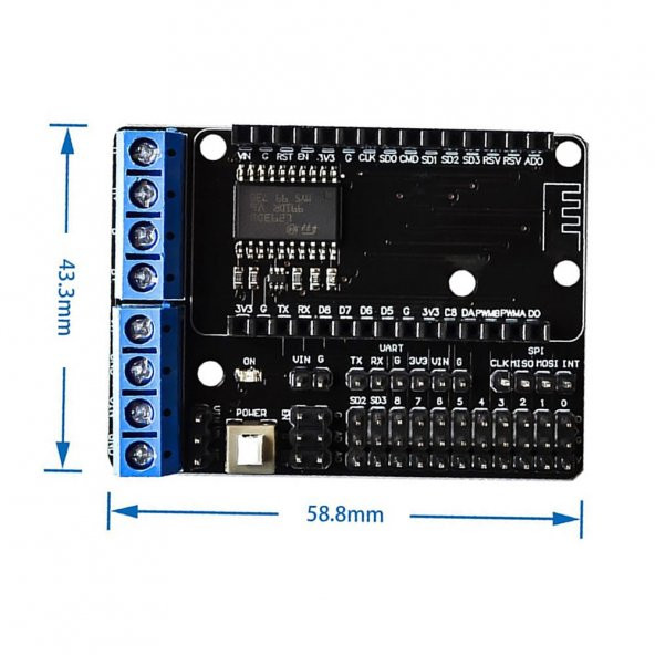 Nodemcu L293D Shield Motor Sürücü Esp8266 Kablosuz İnternet Wifi Motor Uzaktan Kontrol Robo - Resim 7