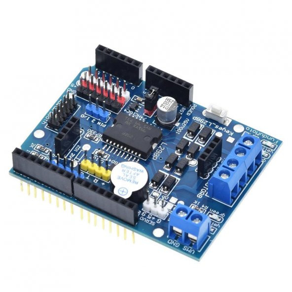 L298 Motor Sürücü Shield 12V 2x Dc Motor 1x Step Motor Buzzer - 4